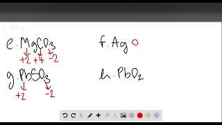 Assign oxidation numbers to all the atoms in each of the following  a  g  b  h  c  i  d  e  k  f  l