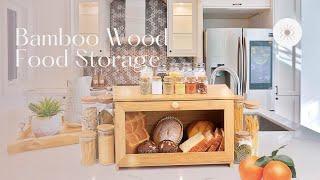 Bamboo Wood  Large Capacity Food Storage | Homekoko