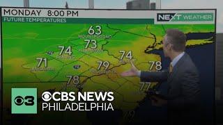 Mostly clear, cool Monday night in Philadelphia region