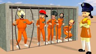 Scary Teacher 3D vs Squid Game Help Nick Escape Prison Challenge