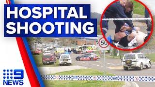 Man allegedly armed with knife shot by police at Lithgow Hospital | 9 News Australia