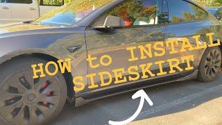 Yeslak Side Skirt for 2017-24 Tesla Model 3 Installation and Review