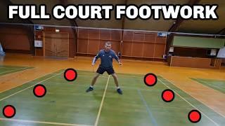 FULL COURT FOOTWORK BADMINTON TUTORIAL