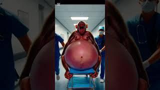 Part 2 | Kind doctors help of pregnant monkey in the operation #ai #monkeylover #shortsviral