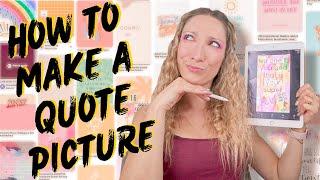 HOW TO MAKE A QUOTE PICTURE | OVER APP EDITING TUTORIAL