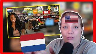 American reacts to Culture Shock of Grocery Shopping in the Netherlands