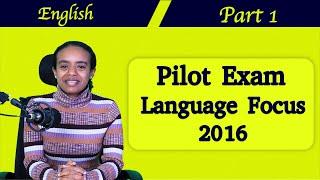 Pilot Exam Questions Part 1: Language Focus | For grade 12 Students