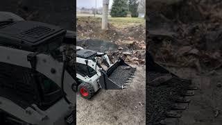 Lesu 1/14 hydraulic RC skid steer putting in work!