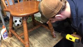 Fixing A Wooden Kitchen Chair With Loose Legs and Spindles