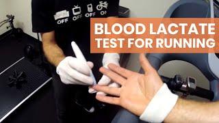 Blood lactate test for running