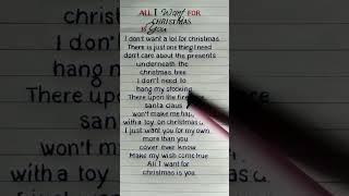 Mariah Carey - 'All I Want For Christmas Is You' Lyrics (REQUESTED) #lyrics #shorts #shortsfeed