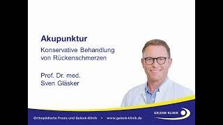 Akupunktur bei Rückenschmerzen – Prof. Dr. Sven Gläsker