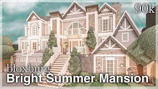 Bloxburg - Bright Summer Mansion Speedbuild (exterior) | No Large Plot