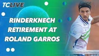 Arthur Rinderknech Retires With A Self Inflicted Injury | 2024 Roland Garros