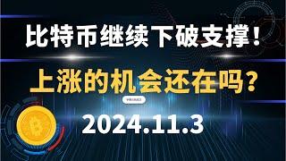 比特币继续下破支撑！上涨的机会还在吗？11.3  #比特币 #区块链 #币圈#以太坊 #btc #行情分析