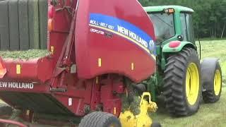 Round Baling Hay With The John Deere 6420 & New Holland 450 | 2023