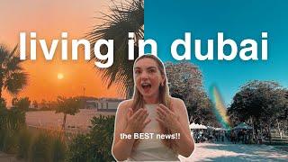 dubai vlog: some big news, our first flea market & lots of family time 