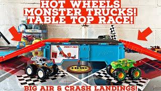 HOT WHEELS MONSTER TRUCKS! | TABLE TOP RACE! | DIECAST MONSTER TRUCK RACING | HWMT