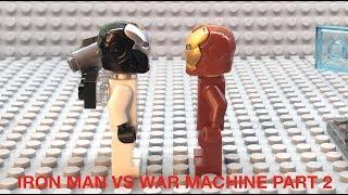 WAR MACHINE VS IRON MAN PART 2 LEGO Stop Motion