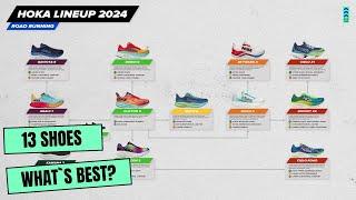 HOKA lineup 2024. Review and comparison of 13 models. Clifton 9 vs Bondi 8 vs Mavh 6 vs Mach X.