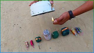 Crackers Power Testing With Bartan | Crackers Testing | Bullets, Ravan Bomb, VIP, Sutli Bomb Testing