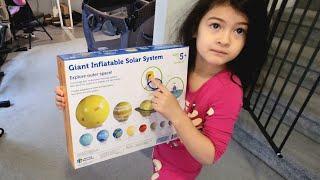 GIANT Inflatable Planets! Kids learn about the solar system. Fun toy.