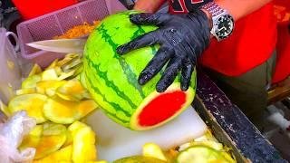 Filipino Street Food | Amazing Fruit Cutting | Watermelon | Melon | Mango | Pineapple | Papaya