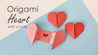 Origami Heart with Message | Origami Hearts | Paper Heart | Valentine Craft Ideas