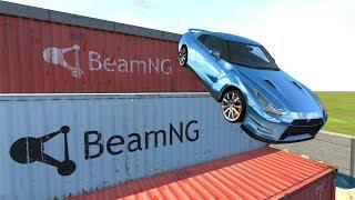 Stair Jumps Down Crashes #2 - BeamNG drive