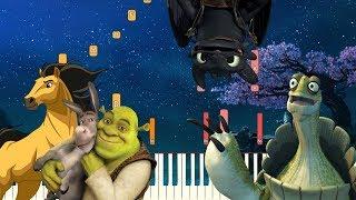 5 Beautiful Themes from DreamWorks Animation | Piano Tutorial (Synthesia)