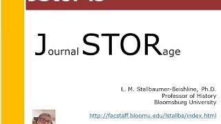 Introduction to JSTOR