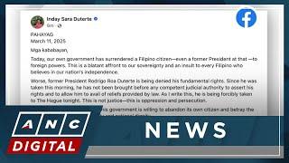 VP Sara Duterte on his father's arrest: An insult to every Filipino | ANC