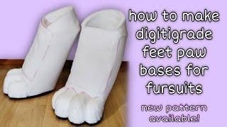 Tutorial for Digitigrade Fursuit Feet Paws | New and improved pattern available!