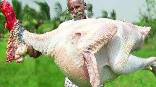 GIANT TURKEY RECIPE | VILLAGE TRADITIONAL GOAT , FISH , TURKEY RECIPE | Grandpa Food