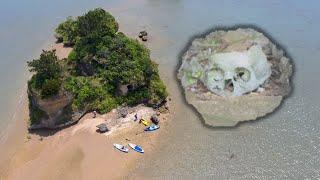 HUMAN SKULLS & BONES found Paddleboard Camping on Uninhabited Island