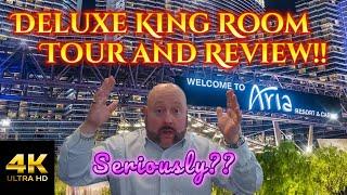 I stayed at Aria, Las Vegas and was shocked by this! Deluxe King Full Room Tour and Review! 4K!!