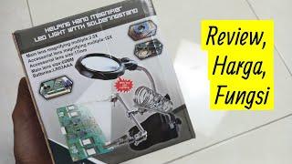 Helping Hand Magnifier EZREN TE-801, Penjepit PCB + Luv + Tempat Solder Review