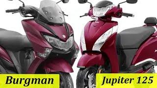 Suzuki Burgman 125 vs TVS Jupiter 125 | Difference Between Jupiter 125 & Burgman 125 | @RajuSNair