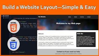 How to make a website layout in 2021 - Simple & Easy || Beginners Tutorial