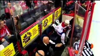 Brandon Prust Helps the off-ice official in the penalty box. Jan 24th 2013