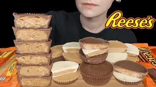 ASMR Reese's Chocolate Peanut Butter Cups *Potato Chip Big Cup, White Chocolate, Pieces Candy