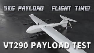 Will the VTOL battery drain fast with a 5kg payload? Raefly VT290 payload test 2.0