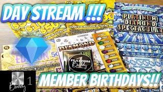 Day Stream Chasing, and celebrating  Member's Birthdays!!  Let's have some FUN!! #lottery #win