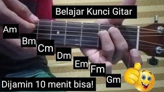 Belajar Kunci Gitar (Am,Bm,Cm,Dm,Em,Fm,Gm) Mudah dan Cepat