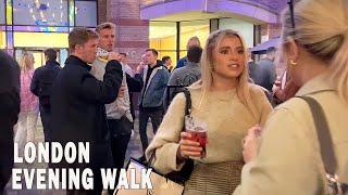 Central London Evening Walk | Oxford Street, Soho, Regent Street 2022 | London Night Walk 4K