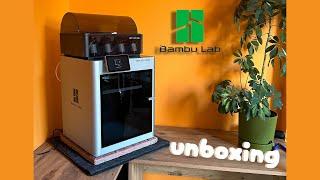 Bambu Lab X1C 3D Printer with AMS Unboxing Setup and First Print