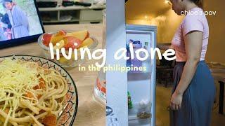 living alone vlog philippines  groceries, emptying my fridge, easy rice cooker meal, cooking fails