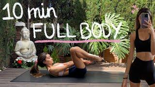 10min everyday full body hourglass pilates workout // no equipment + beginner friendly