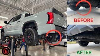 2022 Toyota Tundra TRD PRO: GROWER VS  SHOWER | Tucking The Spare Tire's Rear Chain Out Of Sight