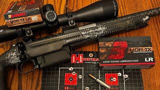 7MM PRC Barnes VOR-TX 160gr group testing 3x5 average group size - Kelbly Nanook - preferred carbon